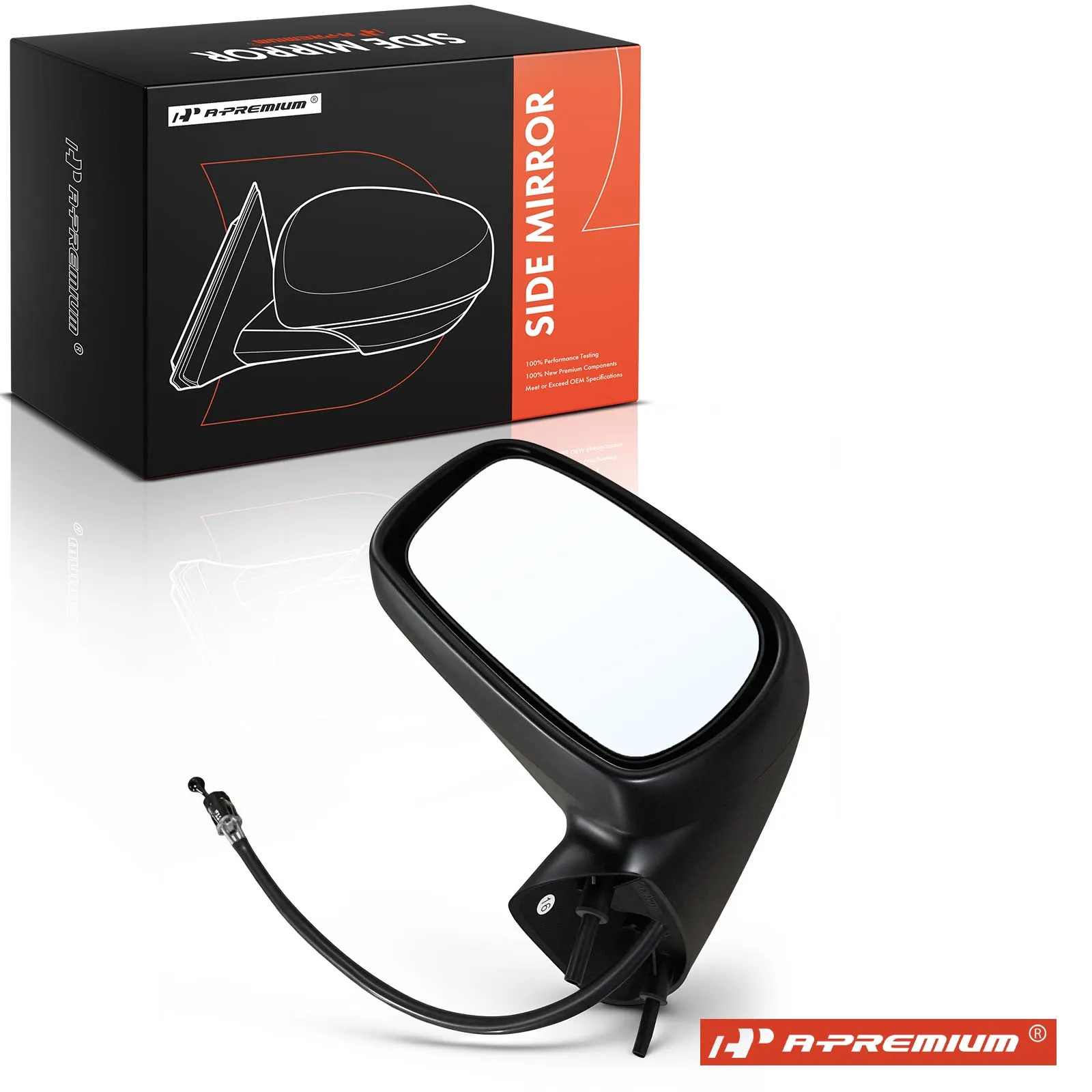 A-Premium Driver Side Manual Door Mirror for Pontiac Bonneville 1992-1999 Non-Folding Black
