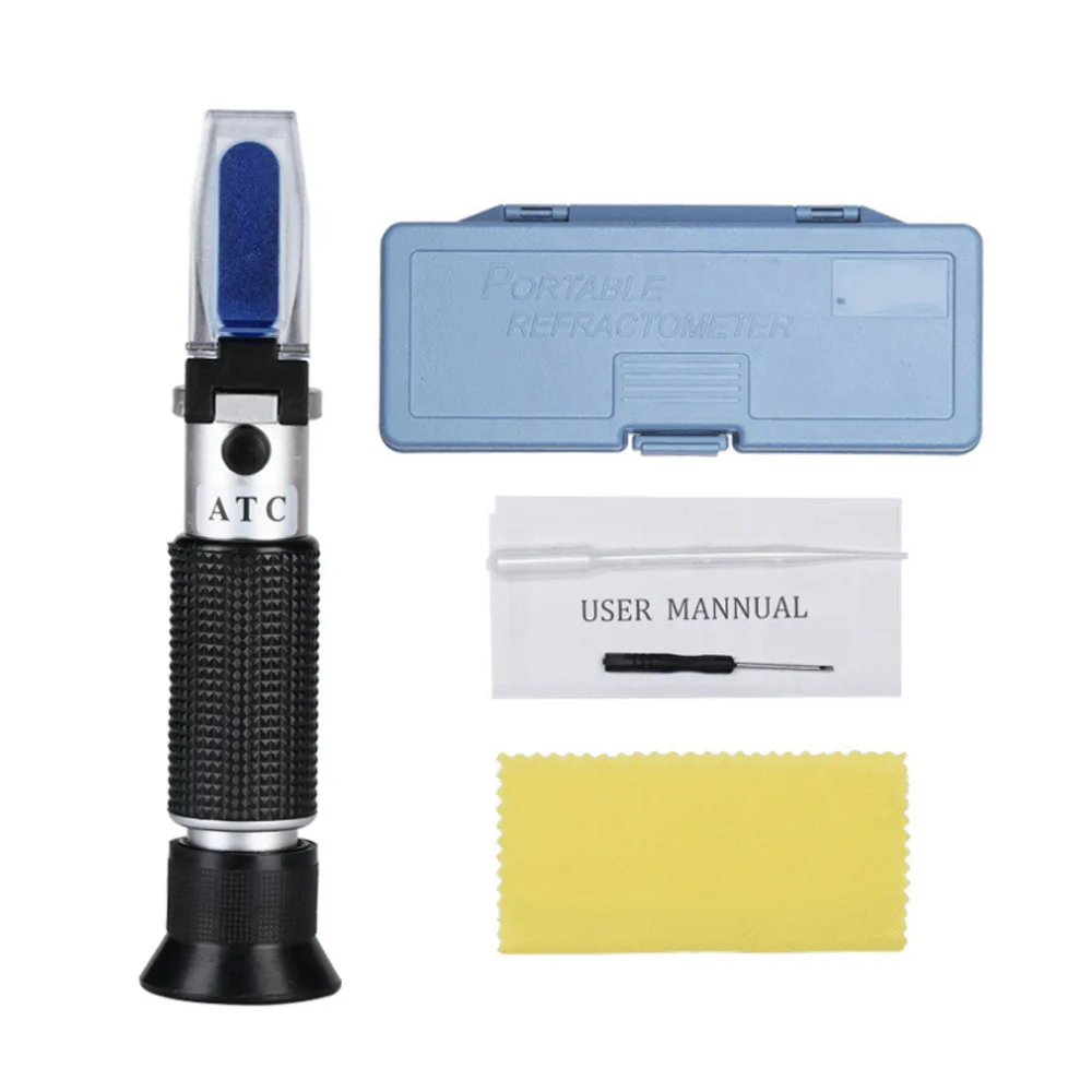 Refractómetro de mano medidor de azúcar de frutas 0-32% medidor Brix refractómetro