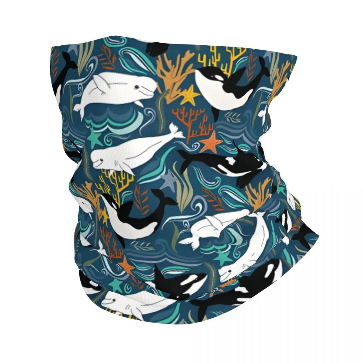 Canadian Whale Watching Bath Mat Bandana Neck Cover Printed Wrap Scarf Multi-use Cycling Riding for Men Unisex Thin