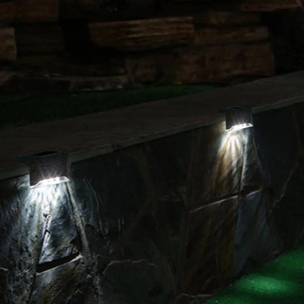 

Solar Stair Lights Outdoor IP65 Waterproof Auto Sensor Black Deck Step Path Solar Fence Lights Garden Fence Lighting