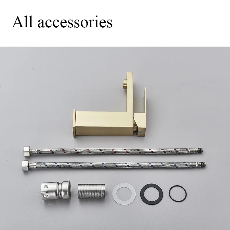 Senlesen نحى الذهب الحمام صنبور حوض الحنفيات سطح الخيالة بالوعة صنبور حوض خلاط الفولاذ المقاوم للصدأ كونترتوب رافعة الماء البارد الساخن