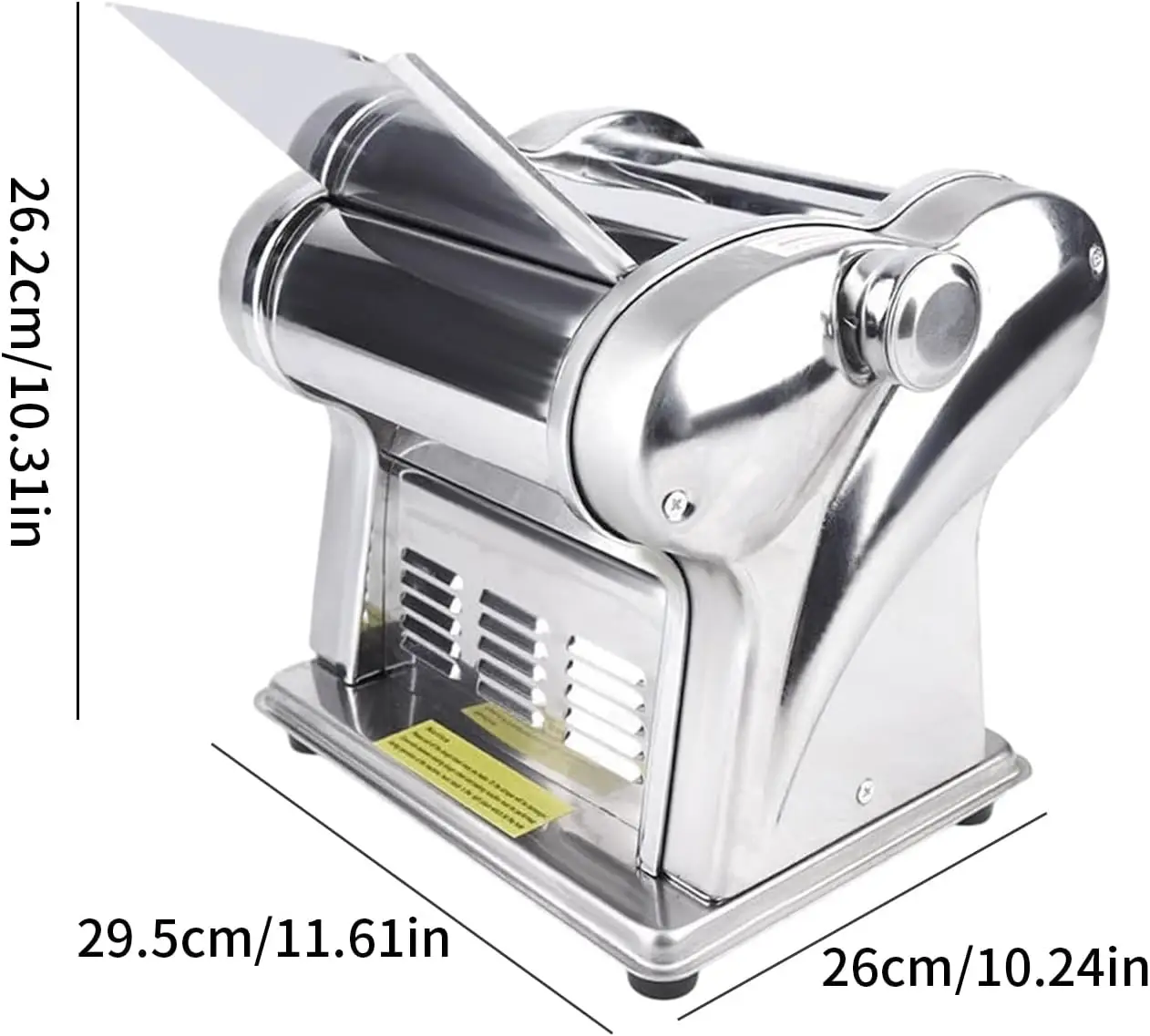 135W 110V เครื่องทําพาสต้า, 2 มีดไฟฟ้าเครื่องทําเส้นก๋วยเตี๋ยว Dough Roller เครื่องพายพร้อมการตั้งค่าความหนาปรับได้,H