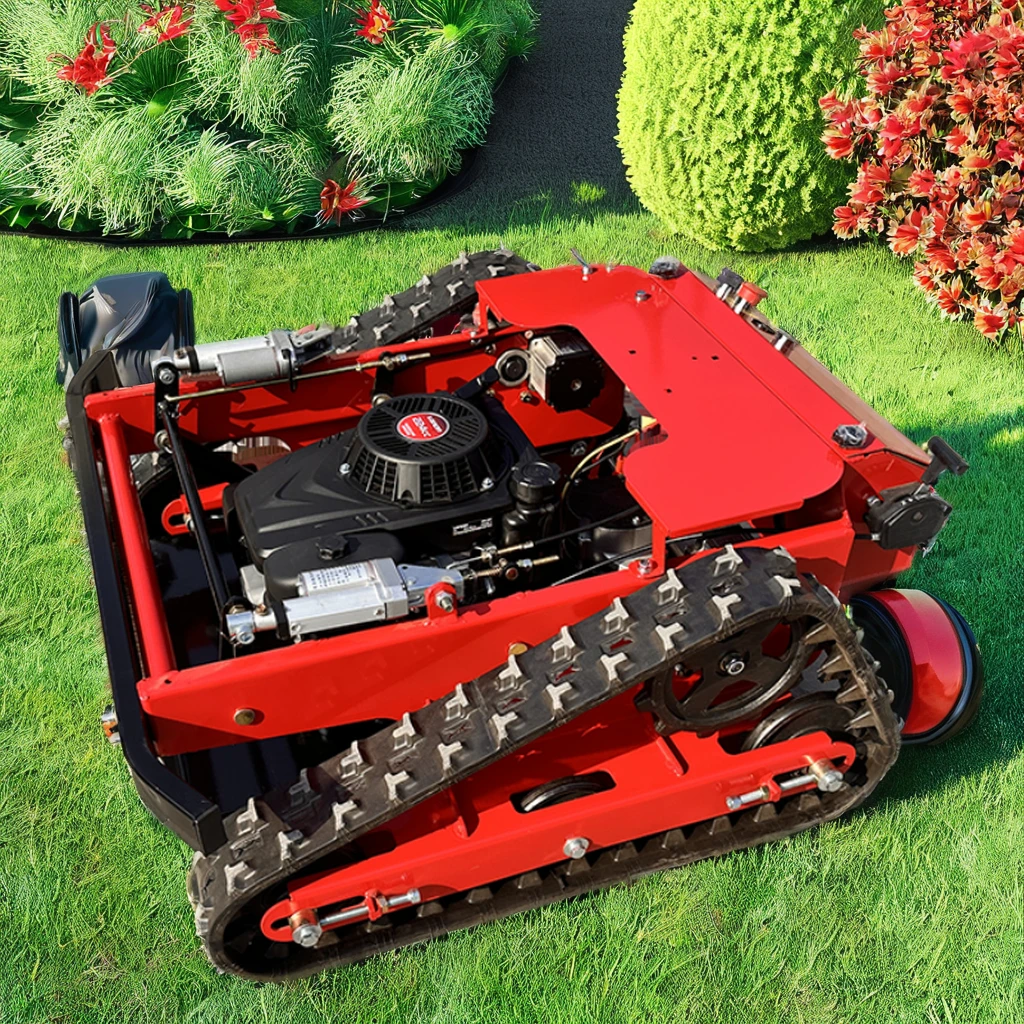 Customized Grass Cutting Machine Agriculture Rubber Tracks lawn with Lawn mower Remote Control Lawn Mower