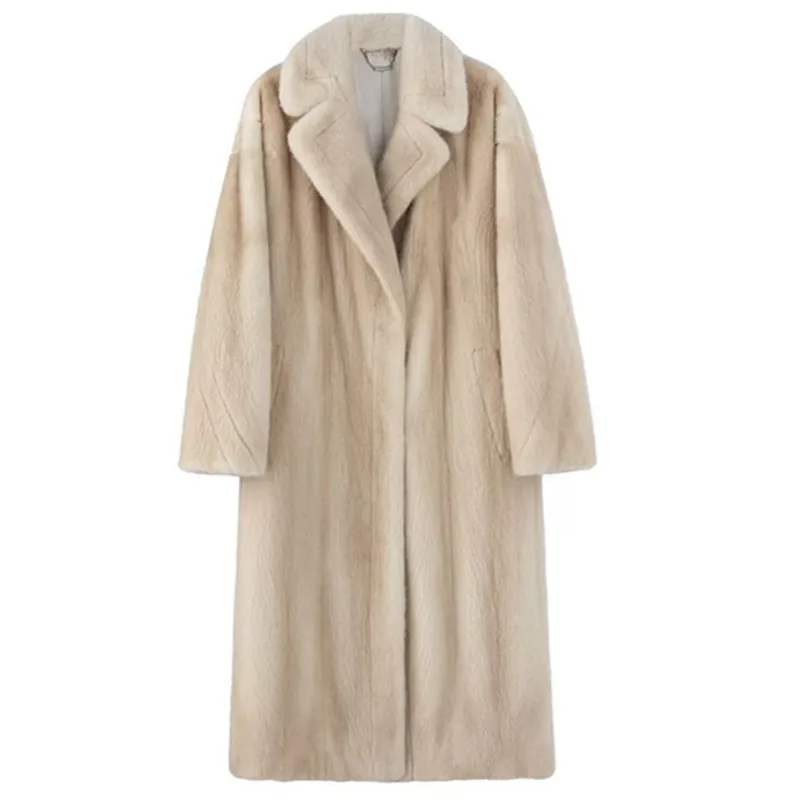 Winter Women High Quality Faux Fur Coat Luxury Long Fur Coat Loose Lapel OverCoat Thick Warm Plus Size Female Plush Coats - view 3