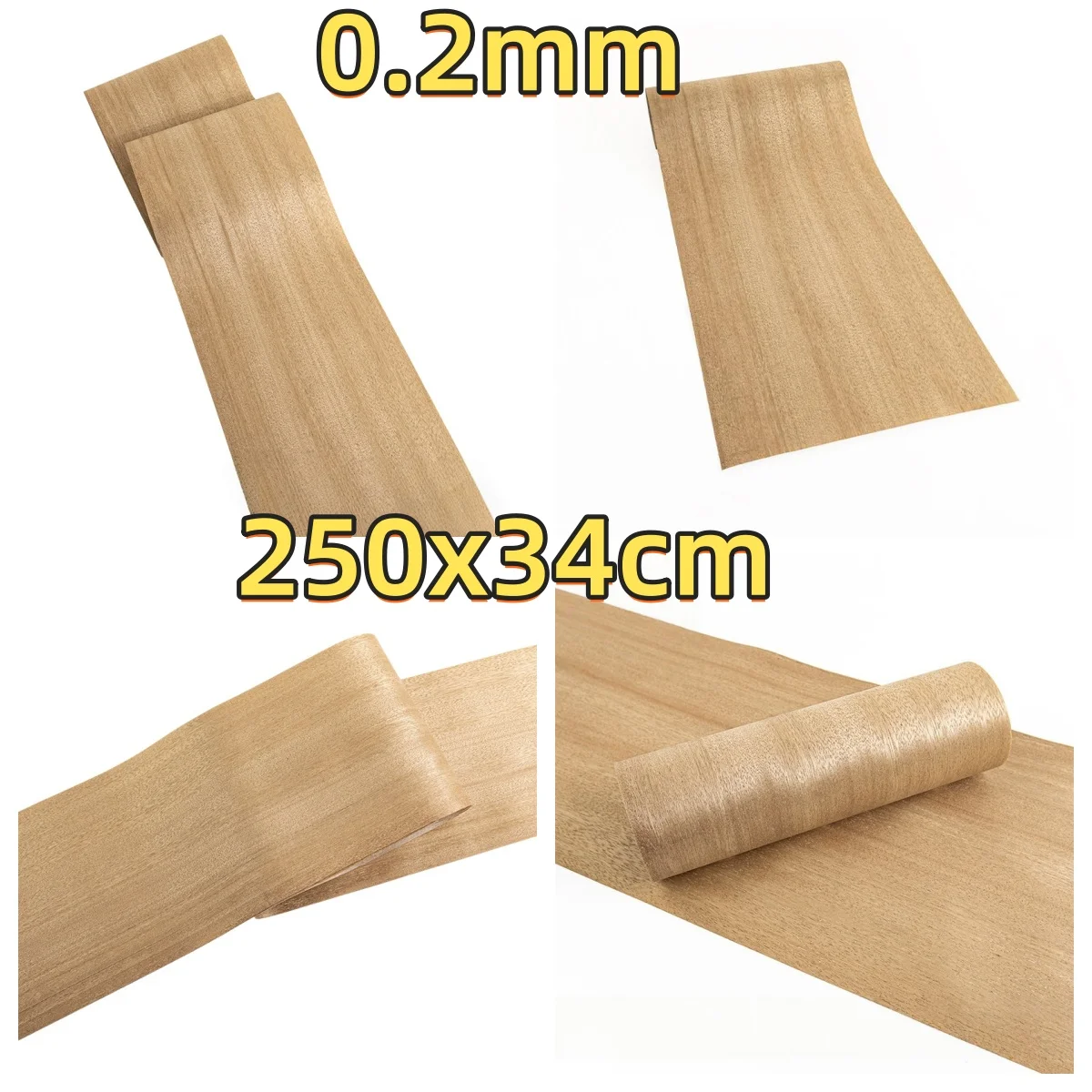 Natural Casora Veneer, 0.2mm Thick, Size 250x34cm, Suitable For Album Cover Decoration And Artistic Inlay.