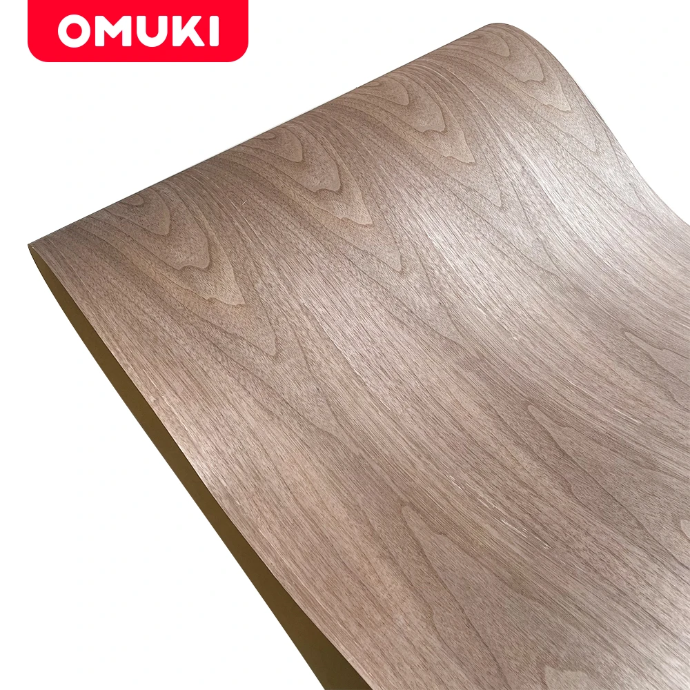 OMUKI Natural Black Walnut Wood Veneer Furniture Decoration Kitchen Cabinet Refurbish  Handmade DIY Wooden Work Craft