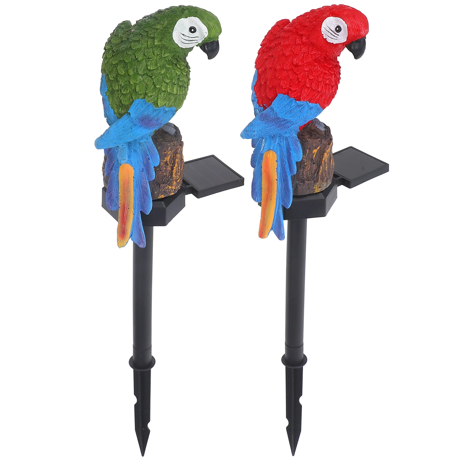 

2Pcs Solar Parrot Lights Resin Lawn Garden Decorative Stake Lamp Outdoor Pathway Lighting Solar Energy Saving