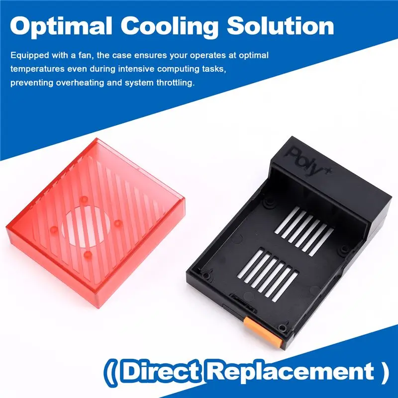 For Raspberry Pi 5 Case With Cooling Fan Enhanced Protection Durable Design Easy Assembly Perfect Fit Red-Y18A