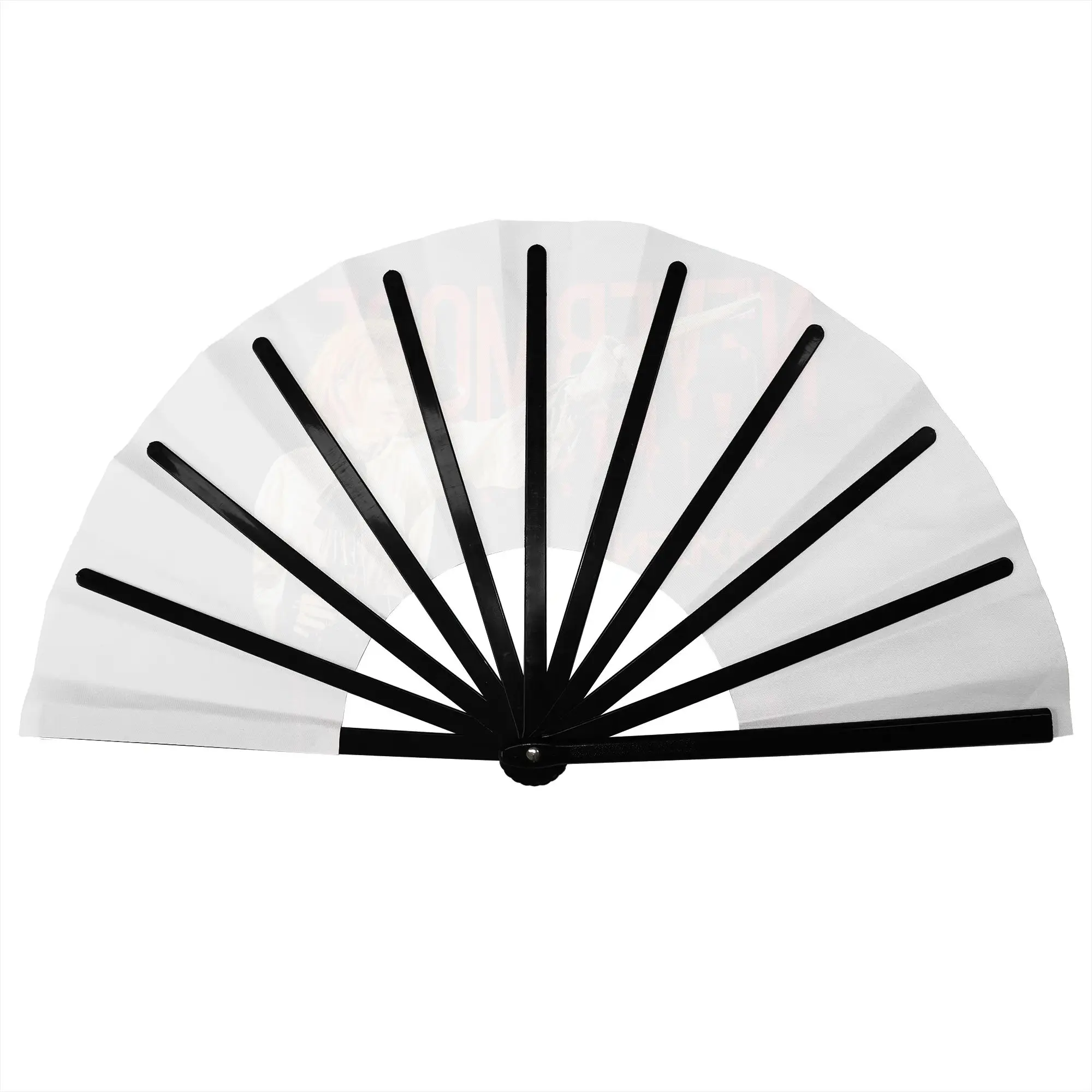 French singer Folding Hand Fan Famous Mylene Farmer Polyester Fabric Fan Funny Summer Accessory Decorative Fans