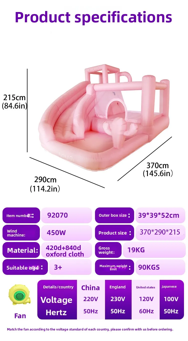 Castillo inflable 3 en 1, casa de rebote con tobogán, incluye soplador, juguetes de boda para adultos y niños, comercial