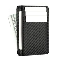 Ultra-Thin Men's RFID Blocking Wallet Slim Minimalist Leather Card Holder for Credit ID Cards Portable Business Money Clip Purse