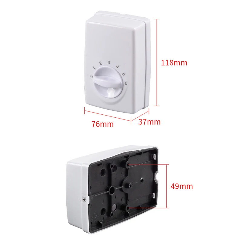Regulator Speed Controller Electric Fan Panel Switch Five Gears AdjustableNo Welding Required Install General Ceiling Fan Speed