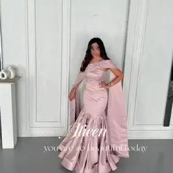 Mermaid Pink Satin Graduation Dresses for Special Occasions Elegant Wedding Party Dress Evening Woman Gala Prom Long Customized