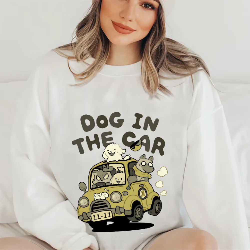 Cute Animal Cartoon Oversized Women's Y2k Hoodie Hand Painted Korean Style Graphic Sweatshirt Cozy Fleece Warm Fall Winter 2025