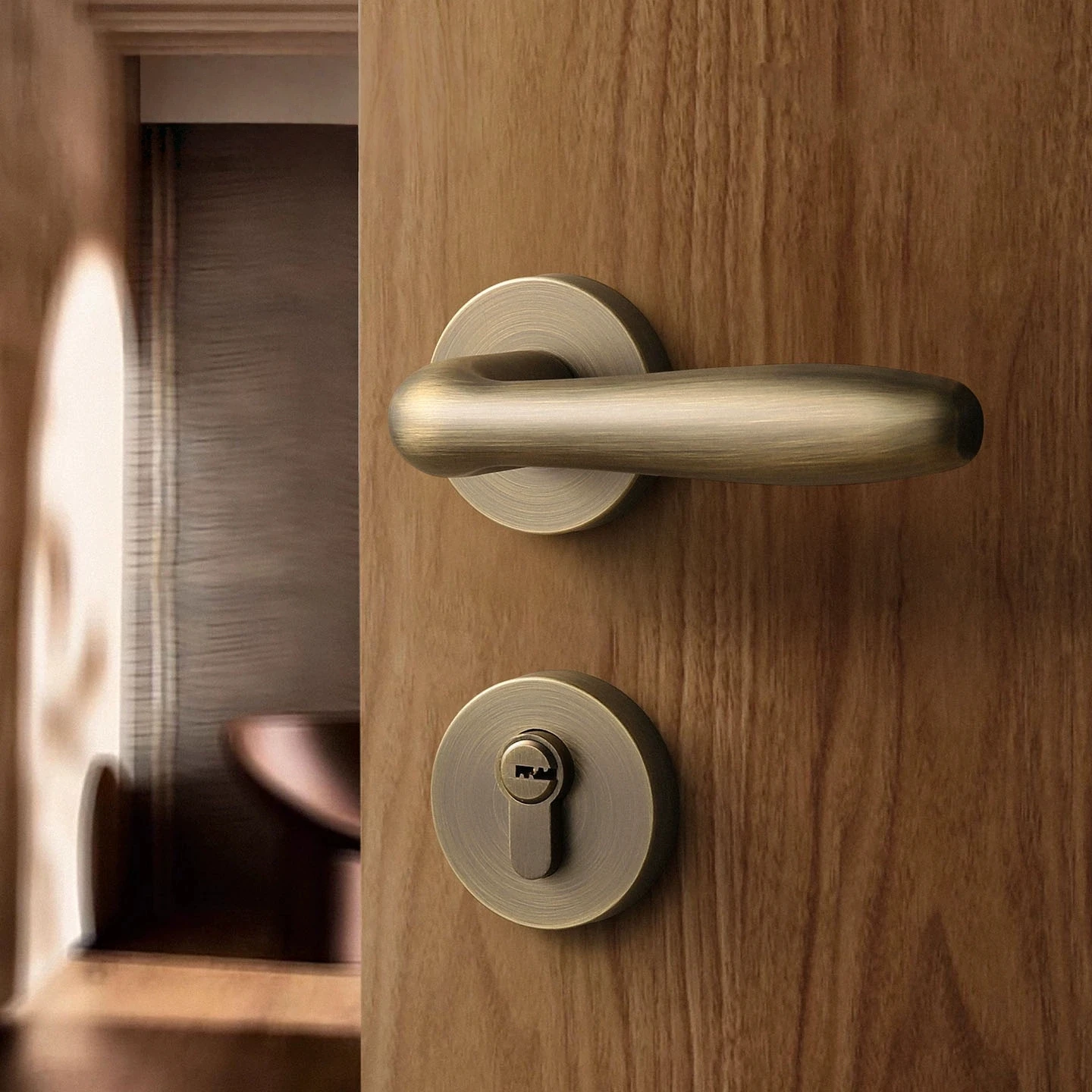 

Minimalist Split Door Lock Home Bedroom Silent Door Lock Modern Indoor Door Anti-theft Lock Bathroom Zinc Alloy Wood Door Lock