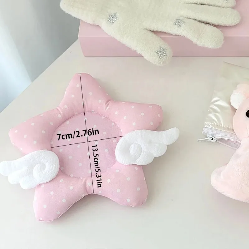 Cute Polka Dot Insulated Coaster Thicken Star Wings Cup Mat Cotton Non-slip Table Mat Home Decoration view 3