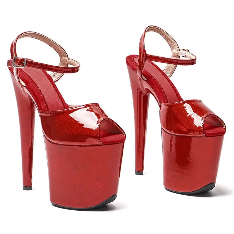 

20cm/8inches Shiny PU Upper Electroplate Platform High Heel Sandals Sexy Model Shoes Pole Dance Shoes 312