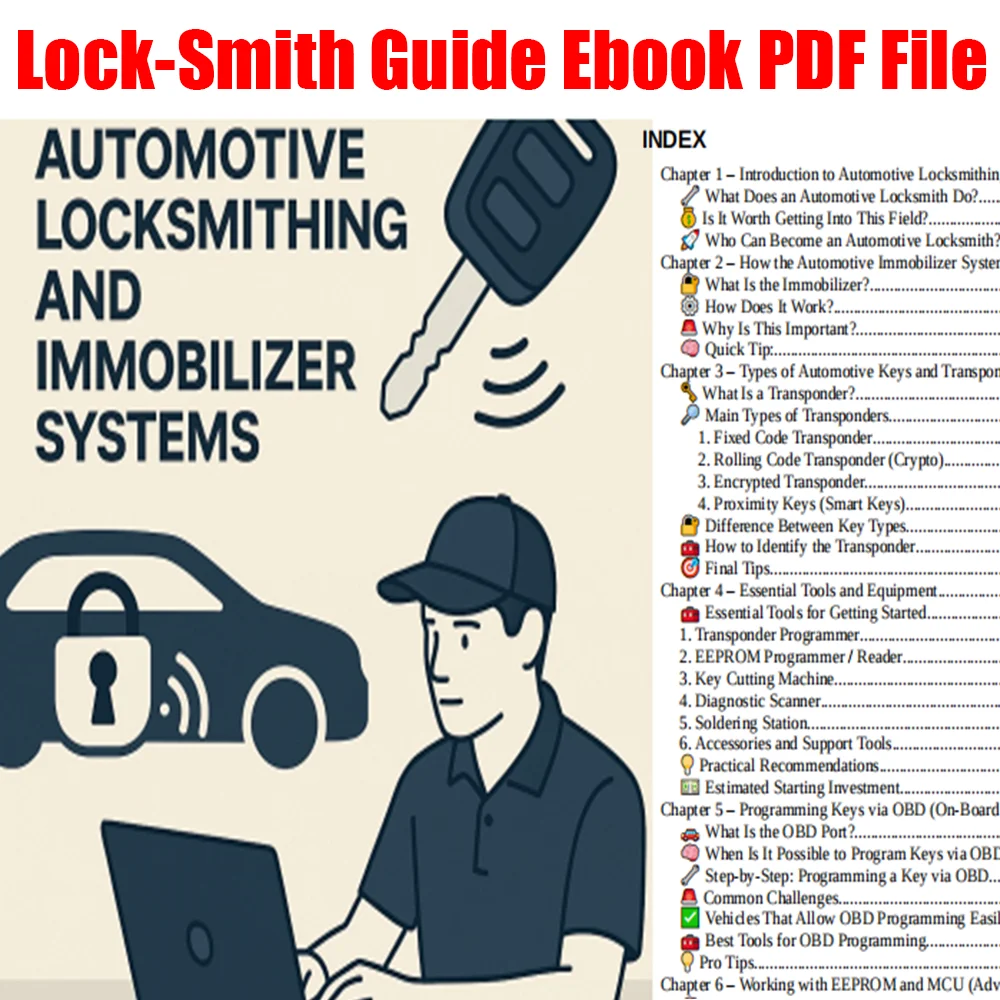 Ebook Automotive Locksmithing and Immobilizer Systems Lock-Smith Guide Ebook PDF File for Transponder Keys Essential Tools