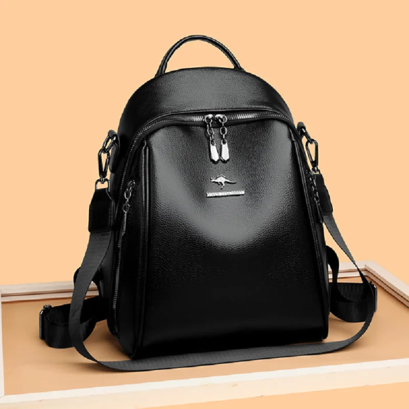 2025년 신상 한국 패션 대용량 여행 백팩 여성용 고급 가죽 숄더백 토트백 학교 가방 크로스백