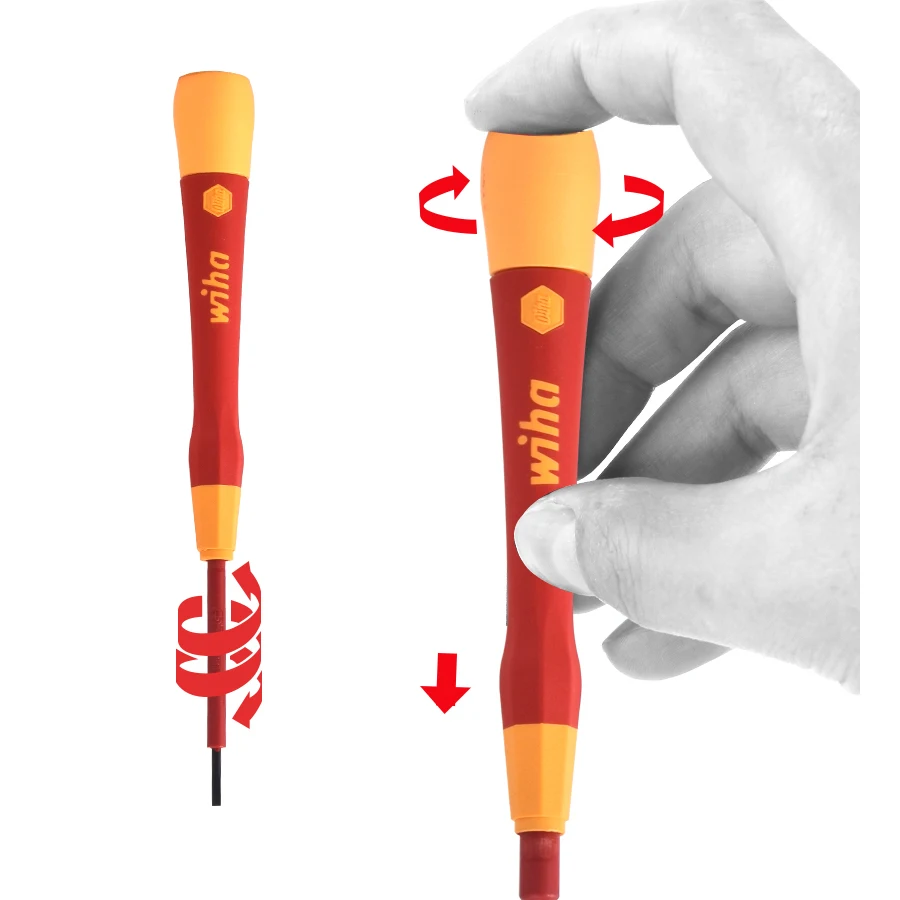 WIHA 2270P Precision Insulated SoftFinish Slotted and Phillips Screwdriver 1000V Insulated Electrician Screwdriver