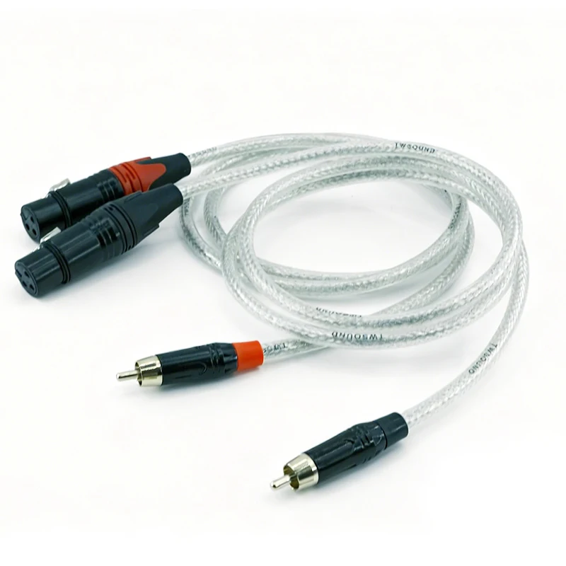RCA to XLR Female Cable 2 Pack Anti-Noise Durable Braided – Live Performance Sound for Outdoor Show/Backyard Party