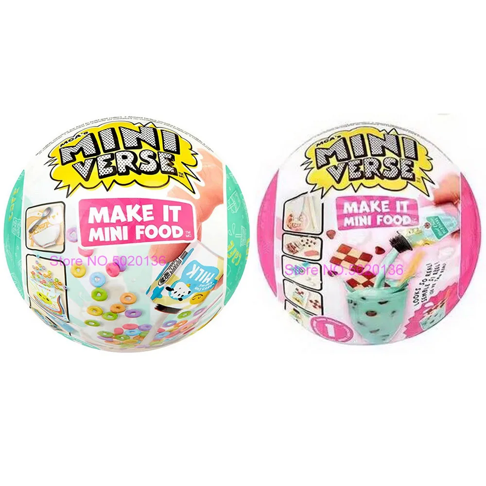 ليست أصلية Miniverse Make It Mini Food Cafe Series 1 مقتنيات صغيرة، تغليف أعمى، DIY، لعب الراتنج، أدوات تخزين