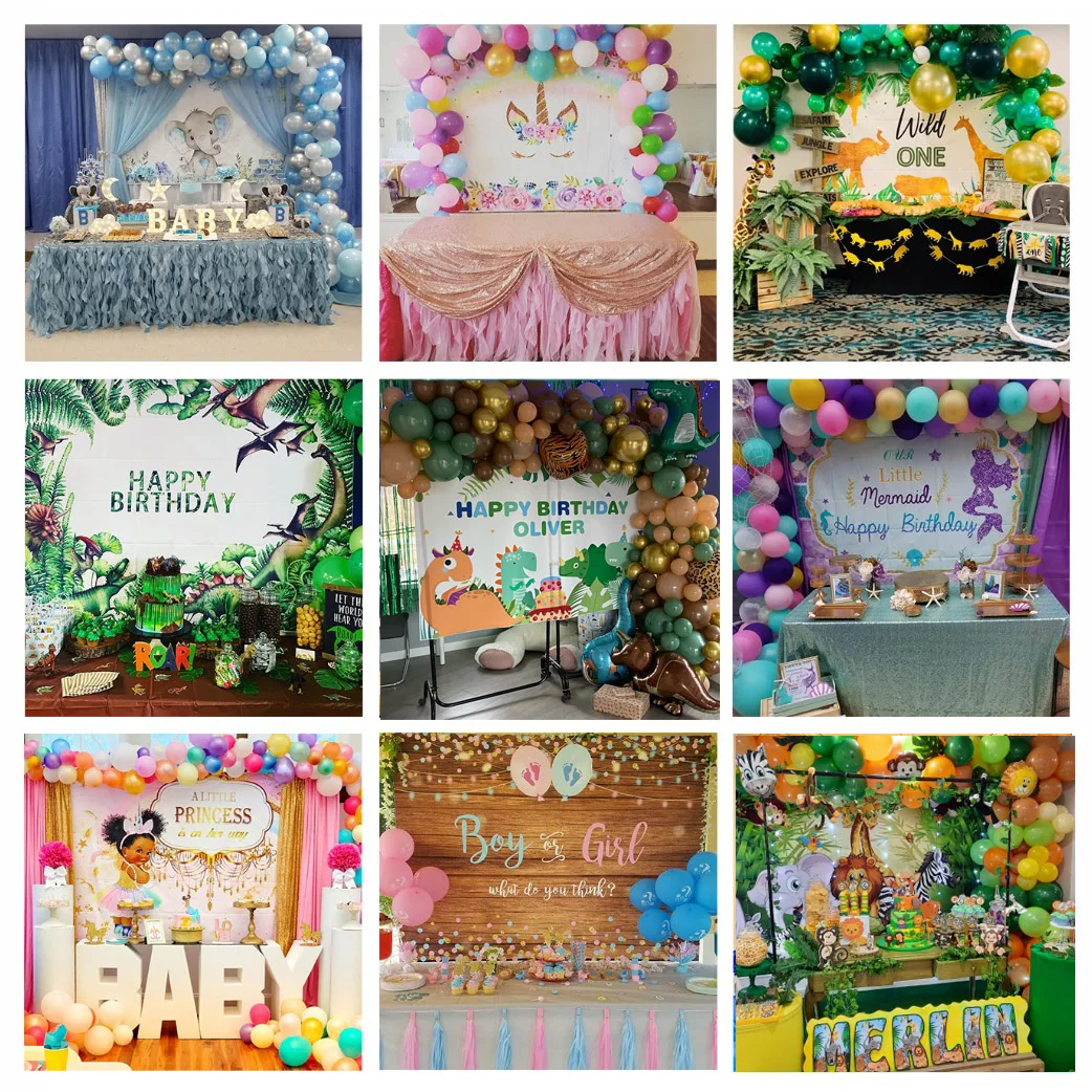 Fondo de fotografía con nombre personalizado, decoración de globos de conejo Floral, fiesta de cumpleaños, estilo bohemio, estudio fotográfico