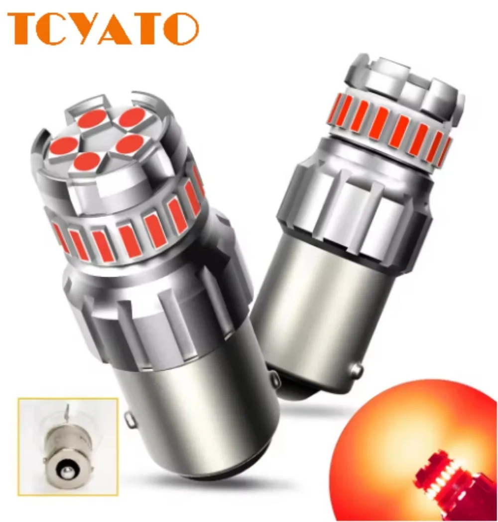 

TCYATO 2 шт. BA15S 1156 светодиодный красный стоп-сигнал 7506 1157 P21/5W T20 7443 7440 3157 светодиодные лампы автомобиля белый желтый фонарь заднего хода DRL