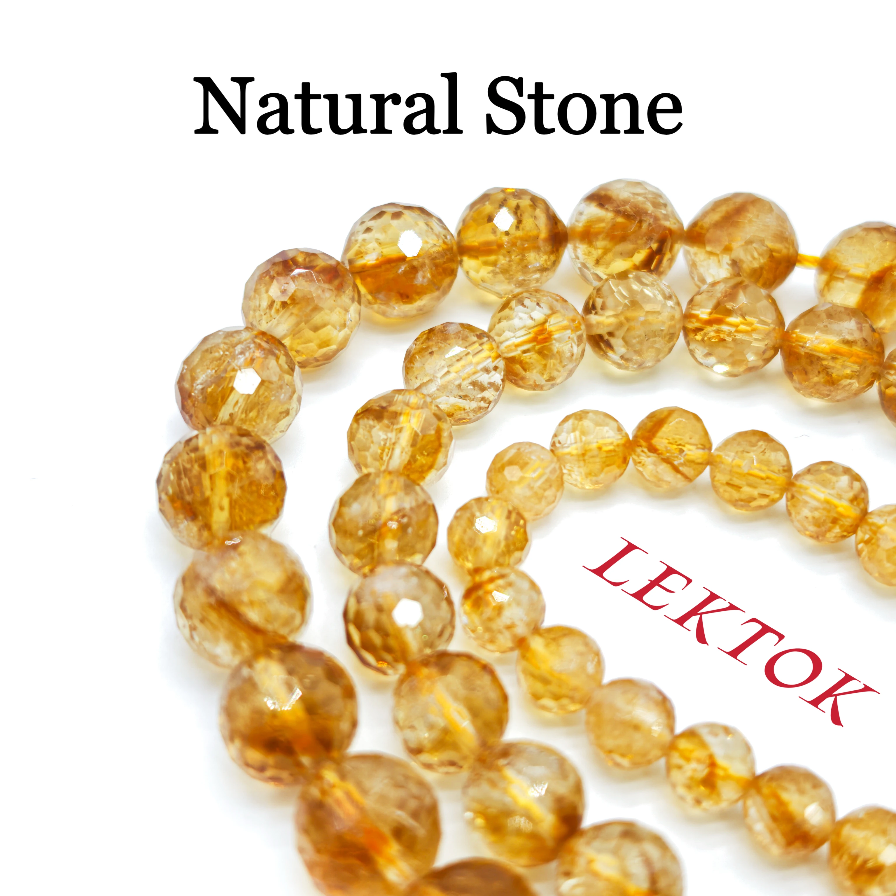 

Citrine Faceted Beads 6/8/10mm 15-inch Golden Healing Stone Strand for DIY Jewelry Wealth & Energy Gemstone with Free Shipping