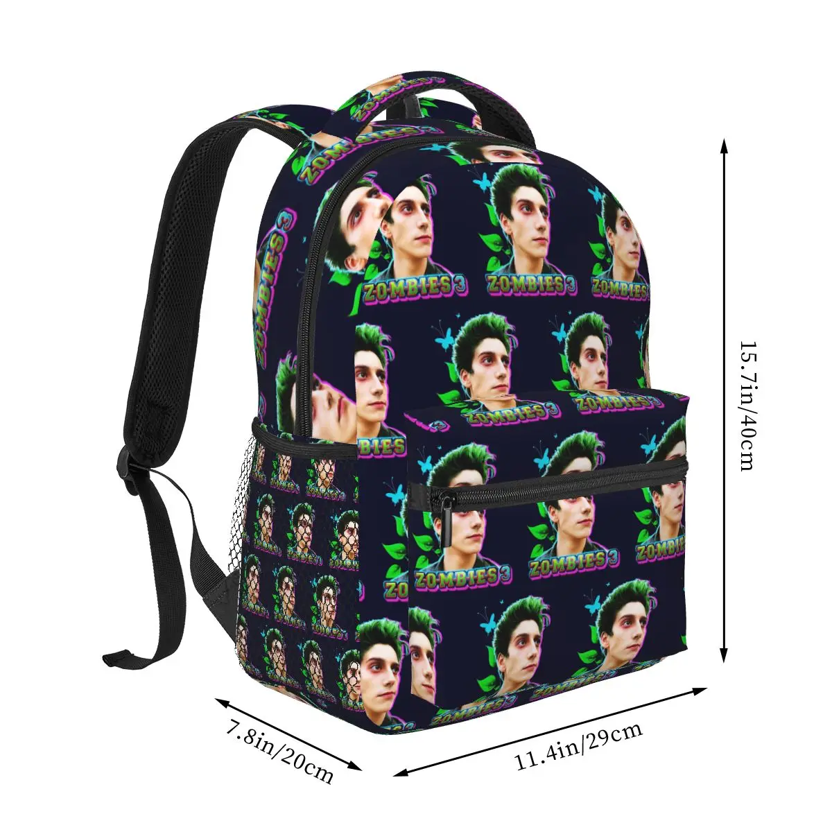 Zombies 3. Zed-mochilas escolares de dibujos animados para niños y niñas, bolso de hombro, gran capacidad