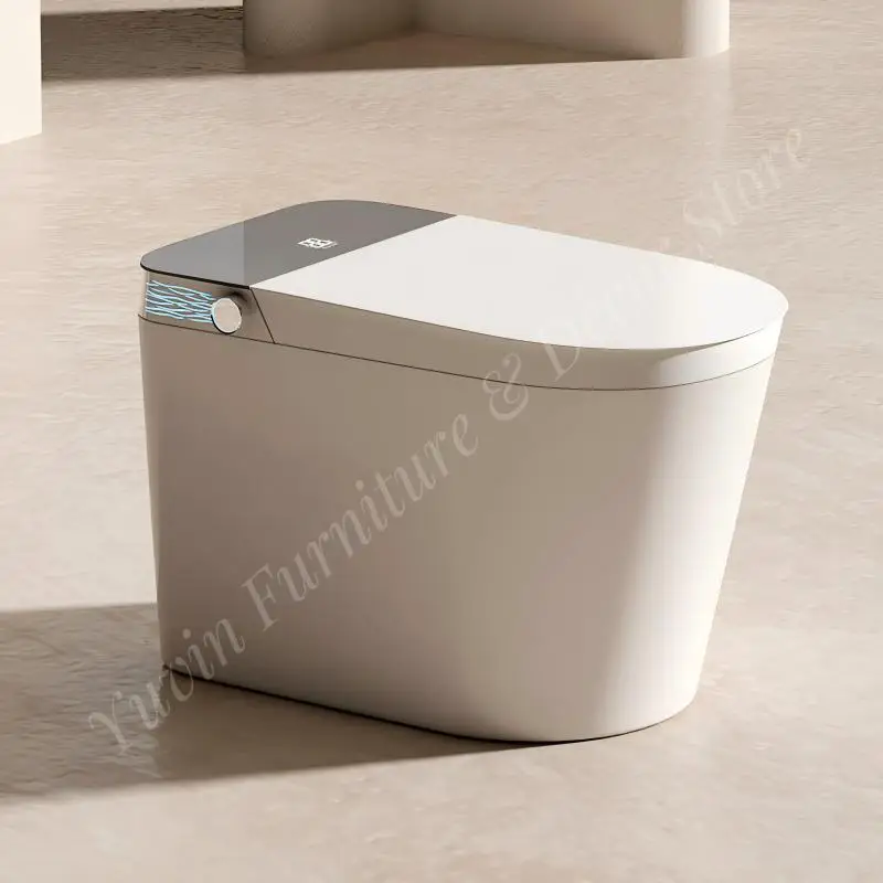 Hot Selling Floor Mounted Ceramic Smart Toilet Bowl Remote Control Heated Seat Air Drying Hotel Aroma Air Purification Function