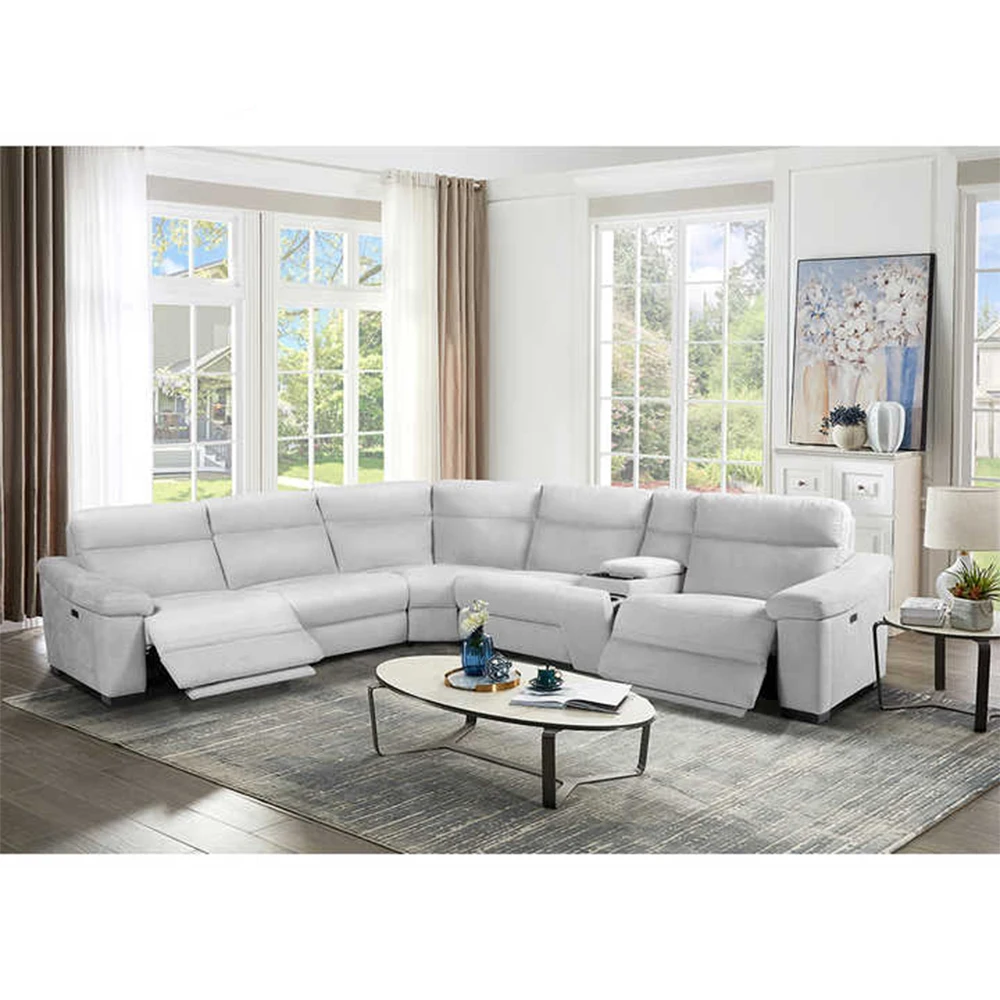 

Modern Electric Reclining Sectional Corner Sofa with Chaise Lounge, USB, and Cup Holder – Premium L-Shaped Couch for Living Room
