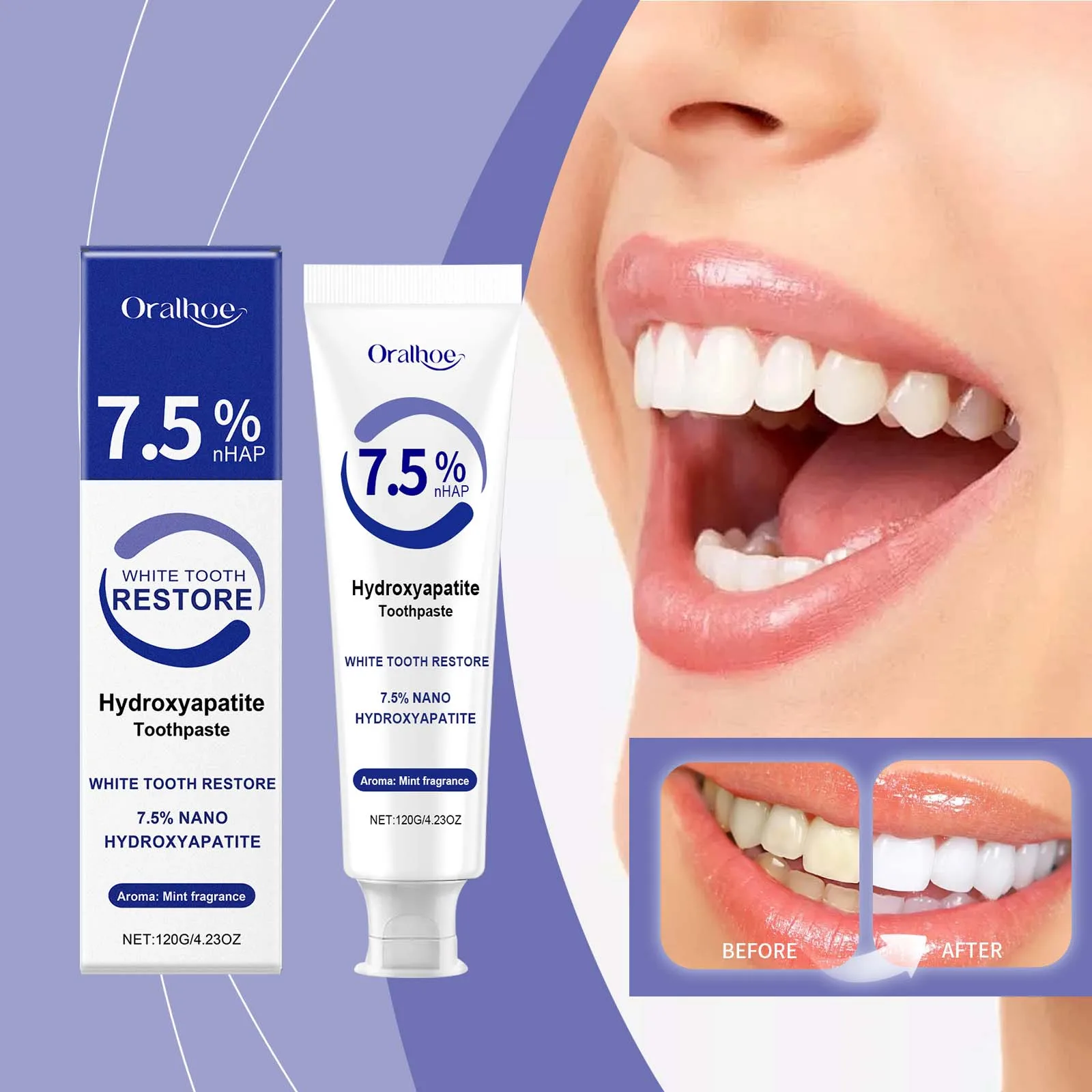 Oral Care Toothpaste Gentle Mint Fresh Breath Brightening Toothpaste Deep Clean Stain Removal Tooth Paste Dental Cleaning Foam
