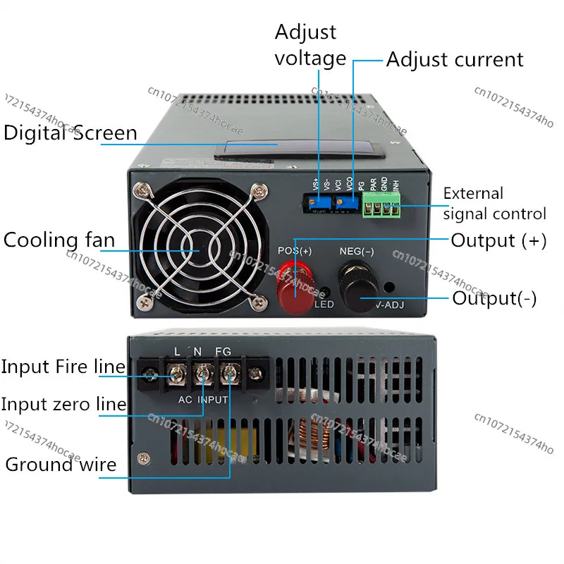 Display 2000W 1500W 1000W Adjustable Switching Power Supply DC 12V 15V 24V 36V 48V 60V 72V 80V 90V 220V LED Power Supply