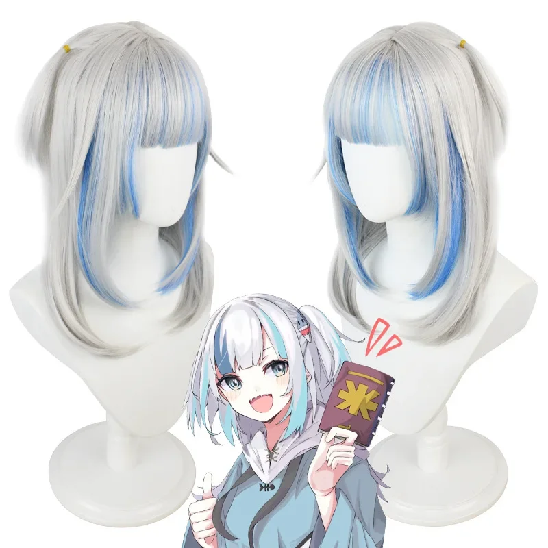 VTuber Hololive Gawr Gura Cosplay Costume Wig Girls Women Swimsuit Anime Halloween Party Outfits Beach Bathing Suit Swim Wear