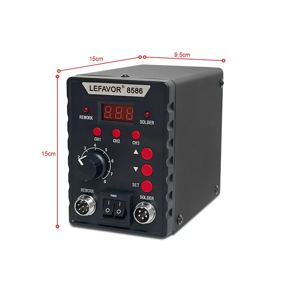 

A-8586 Digital Hot Air Gun Dismantling and Welding Table 2-in-1 Adjustable Temperature 936 Electric Soldering Iron Welding Tool