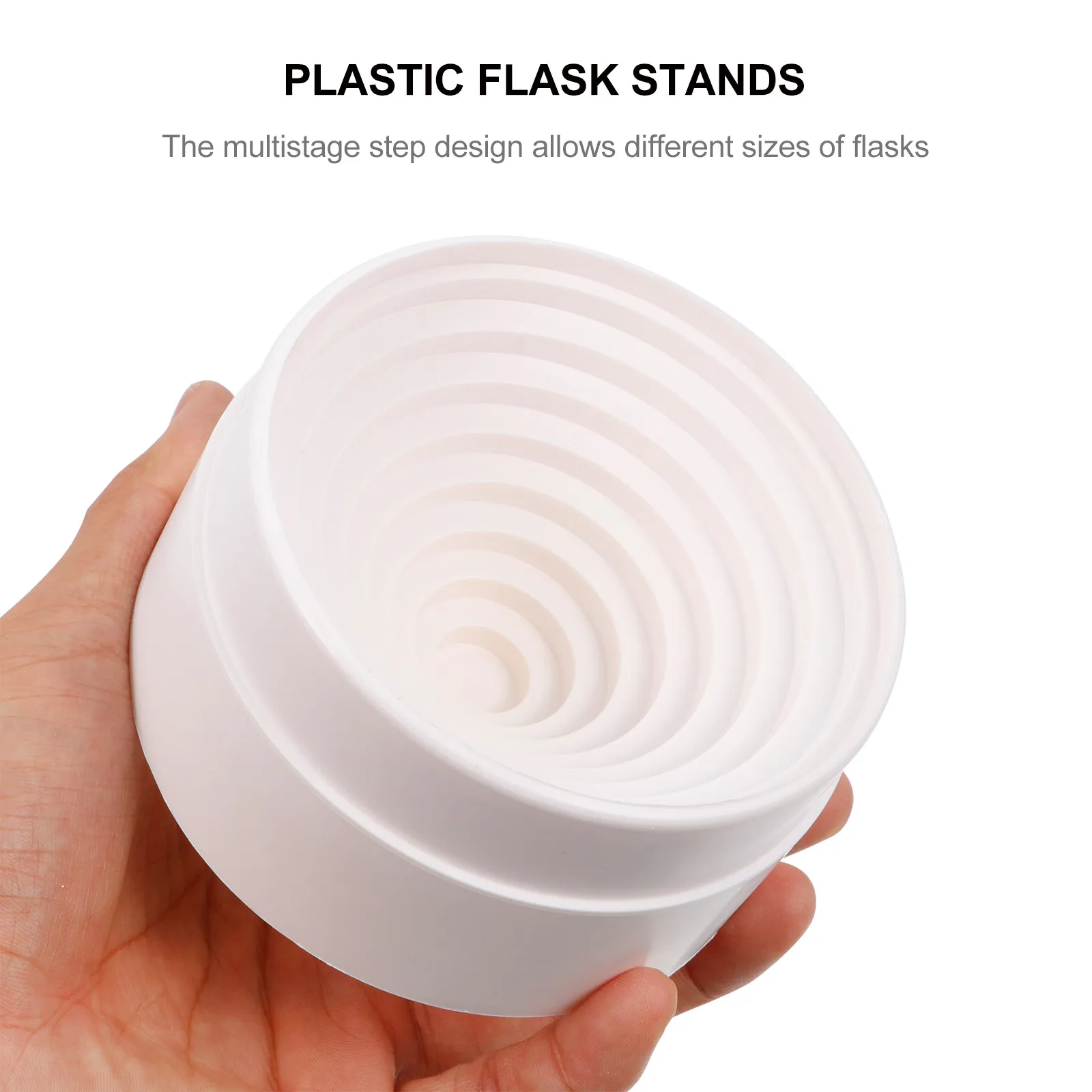 

Набор из 3 лабораторных пластиковых подставок для колб с круглым дном, штабелируемые, устойчивые к коррозии, прочные, химически стойкие