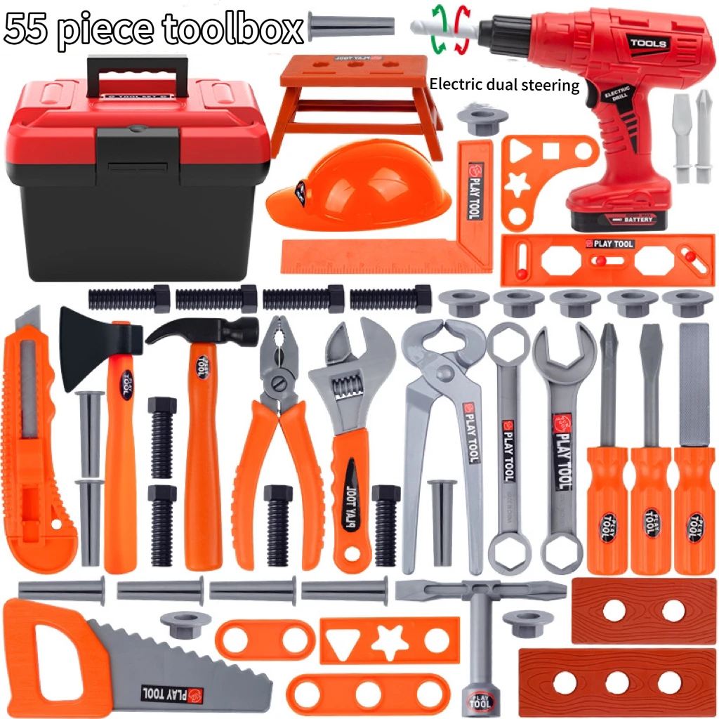 

Children Toolbox Toy Boy Simulation Maintenance Electric Drill Platform Repair Baby Screw Assembly