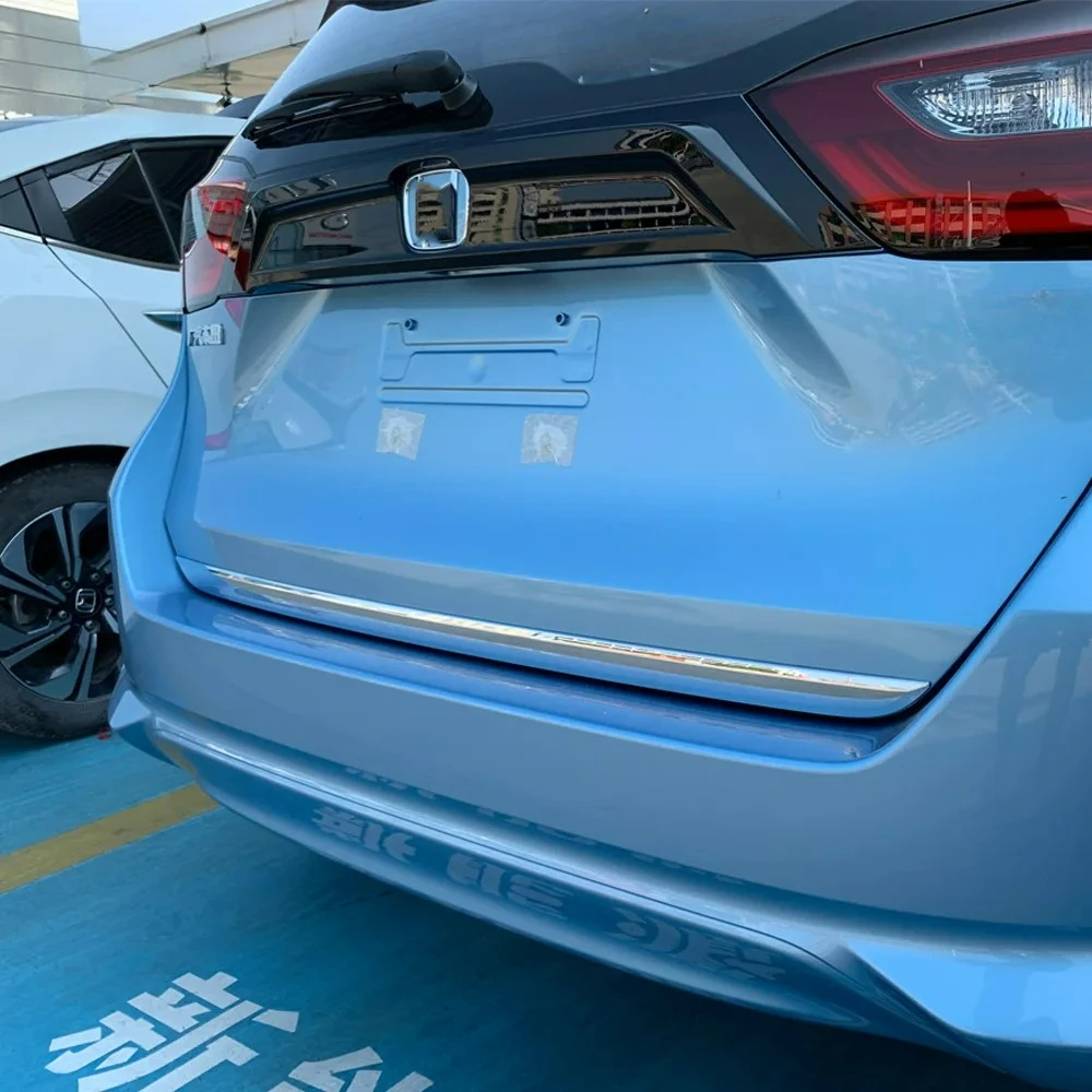

Trunk tailgate decorative strip For Honda Fit JAZZ car trunk tailgate stainless steel decorative strip accessories 2014-2017