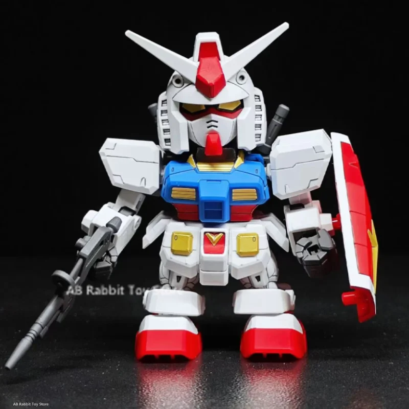 Bandai Gundam Hello Kitty RX-78-2SD Assembly Model SD Kt 012gto Anime Figures Pvc Statue Doll Collection Decor Kids Toys Gifts