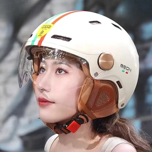 Retro einstellbare Motorradhelm, Doppellinsen, Motocross -Rennen, Motorradwaschin, Elektro -Roller -Helme, Punkt, Luxus, hohe Qualität 8 Hauptverkaufs -Vintage -Helm - №8