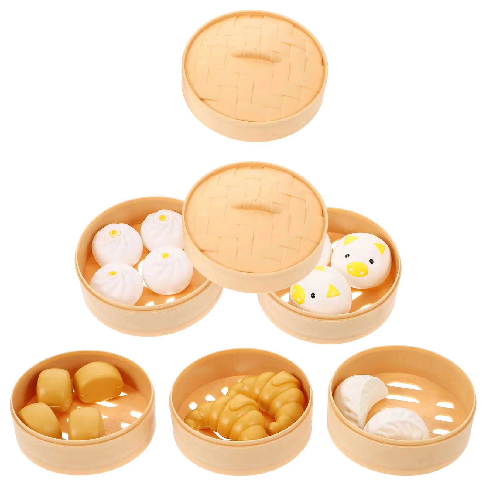 Kitchen Toys Chinese for Kids Mini Pretend Play Toddler Playset Playing House Simulation Food Learning