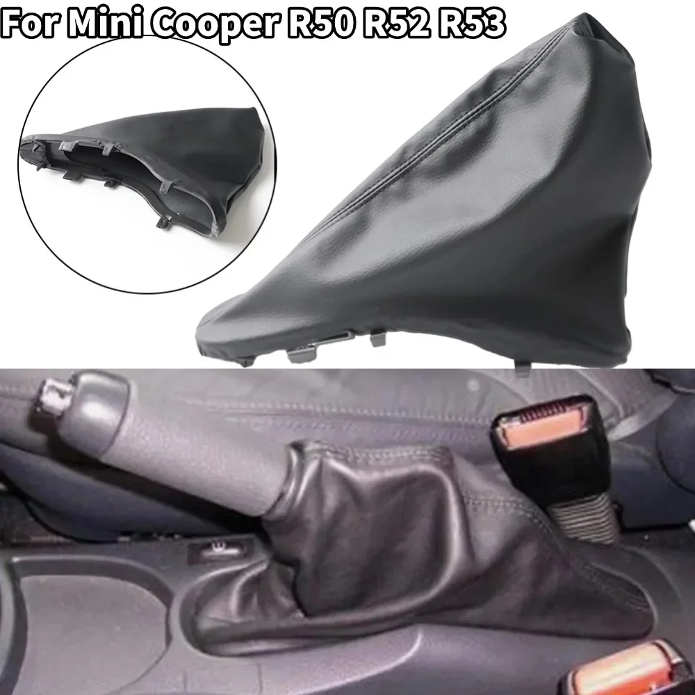 For BMW For Mini Cooper R50 R52 R53 2001-2008 Gear Shift Lever Shifter Handbrake Leather Gaiter Boot Cover Car Interior Parts