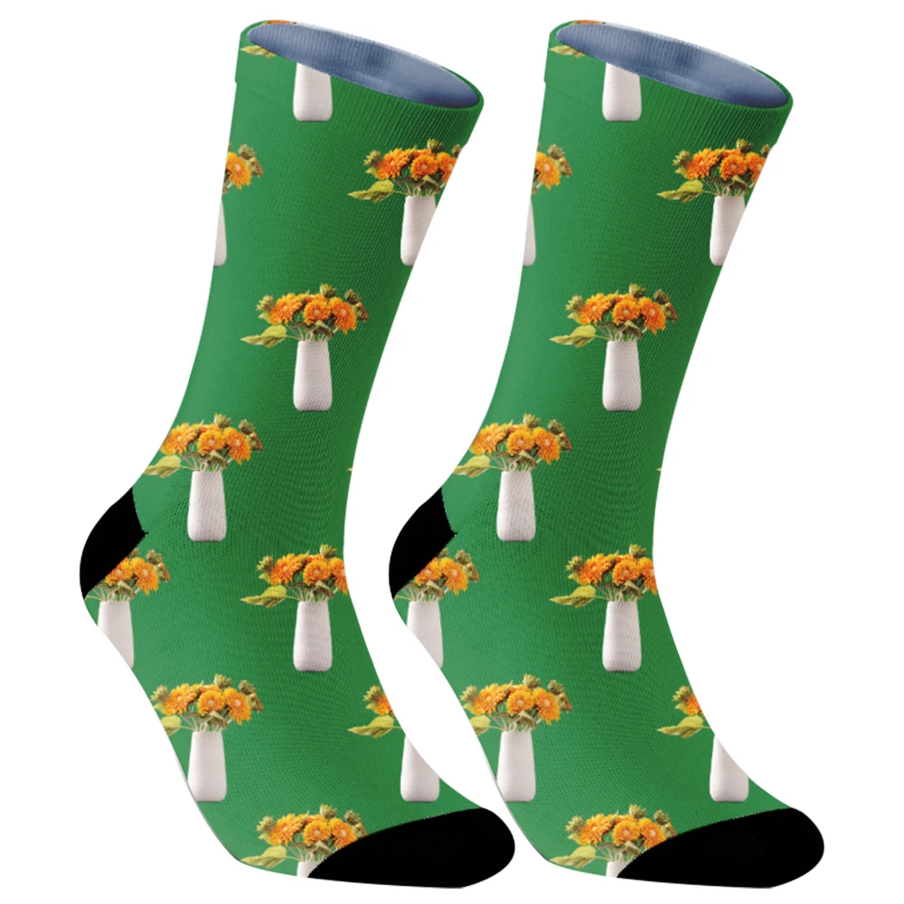 Chaussettes en coton colorées pour hommes et femmes, chaussettes originales, fleurs, fruits, bonbons, cadeaux de réunion, 03/ami