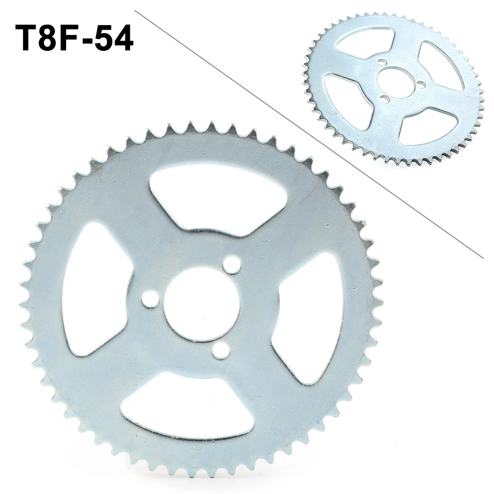 T8F 54T Rear chain Sprocket Silver 35mm 54 Tooth For 47cc 49cc Mini Dirt Baby Cross Motard Bikes Motoparts 54T 14cm/5.51inch