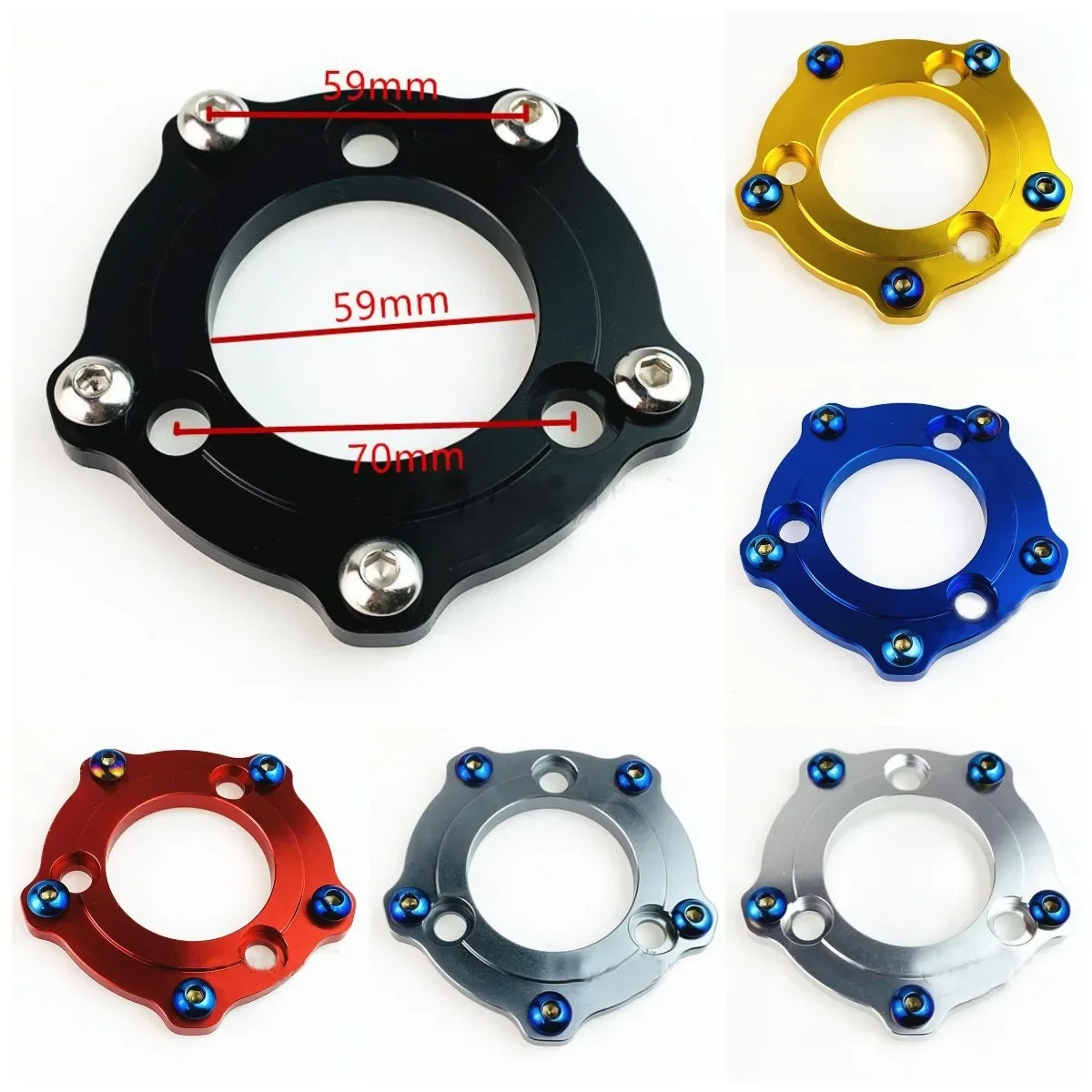 Motorcycle Brake Disc Gasket 70mm 5 turn 3 Flange Adapter For 220mm-260mm Disc Exchange For Yamaha Scooter Cygnus Or More