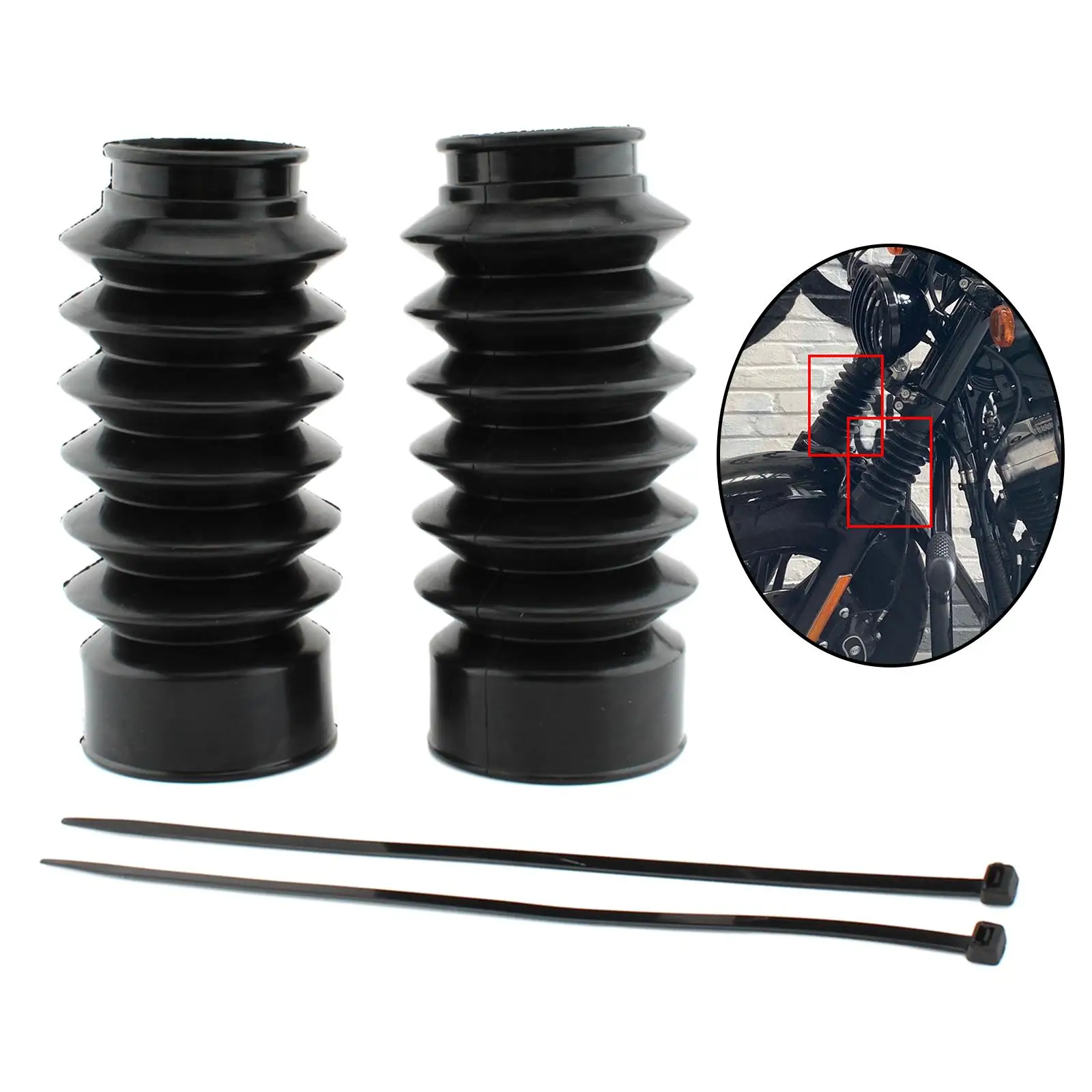 

Fork Boot Tube Shock Absorber Sleeve Black Front Shield Cover Rubber Protector for Motorcycle X48 XL1200X 2016-2022 Custom Parts