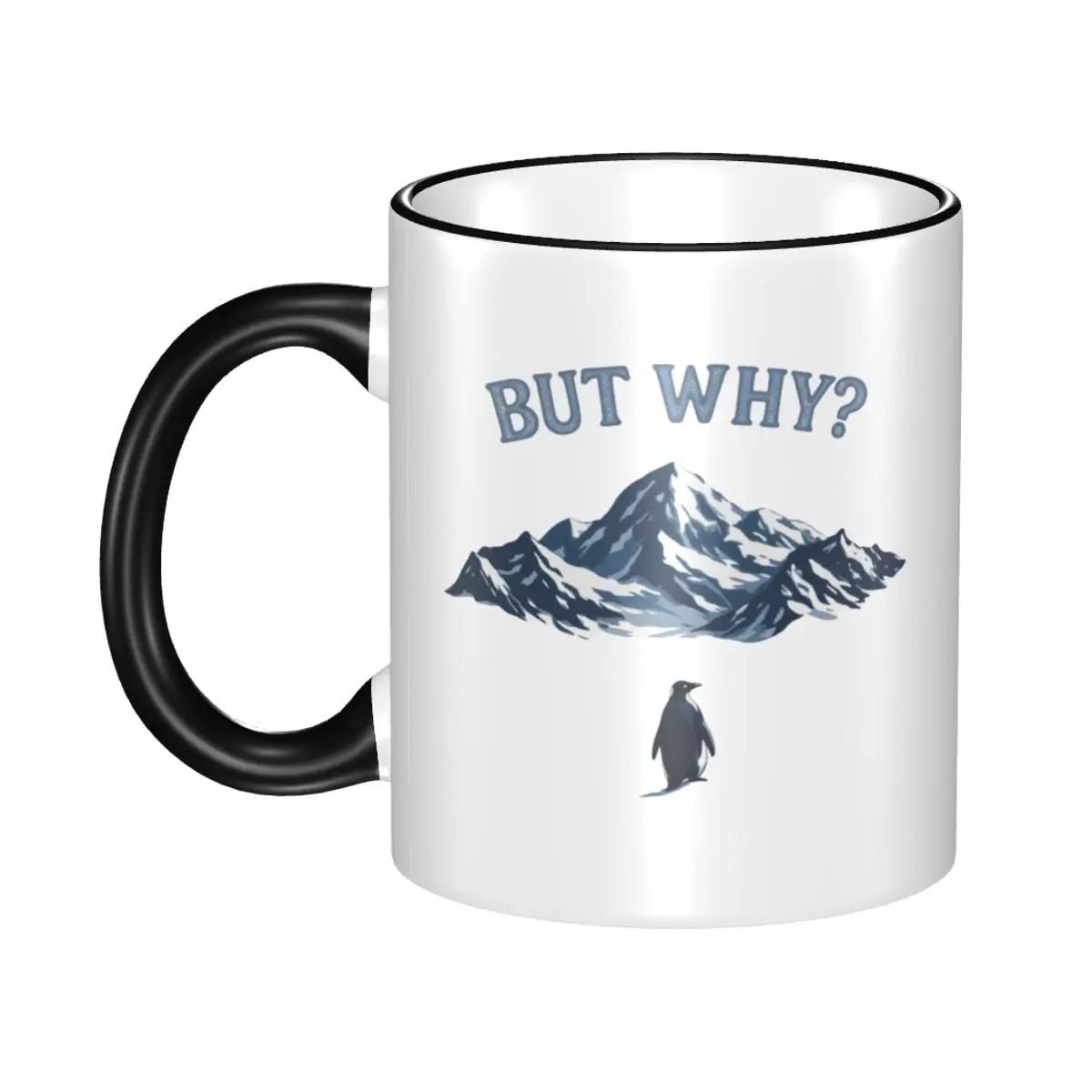 

Nihilist Penguin But Why Meme Gift Mugs for Friends Funny Tea Cup Healing Present for Home