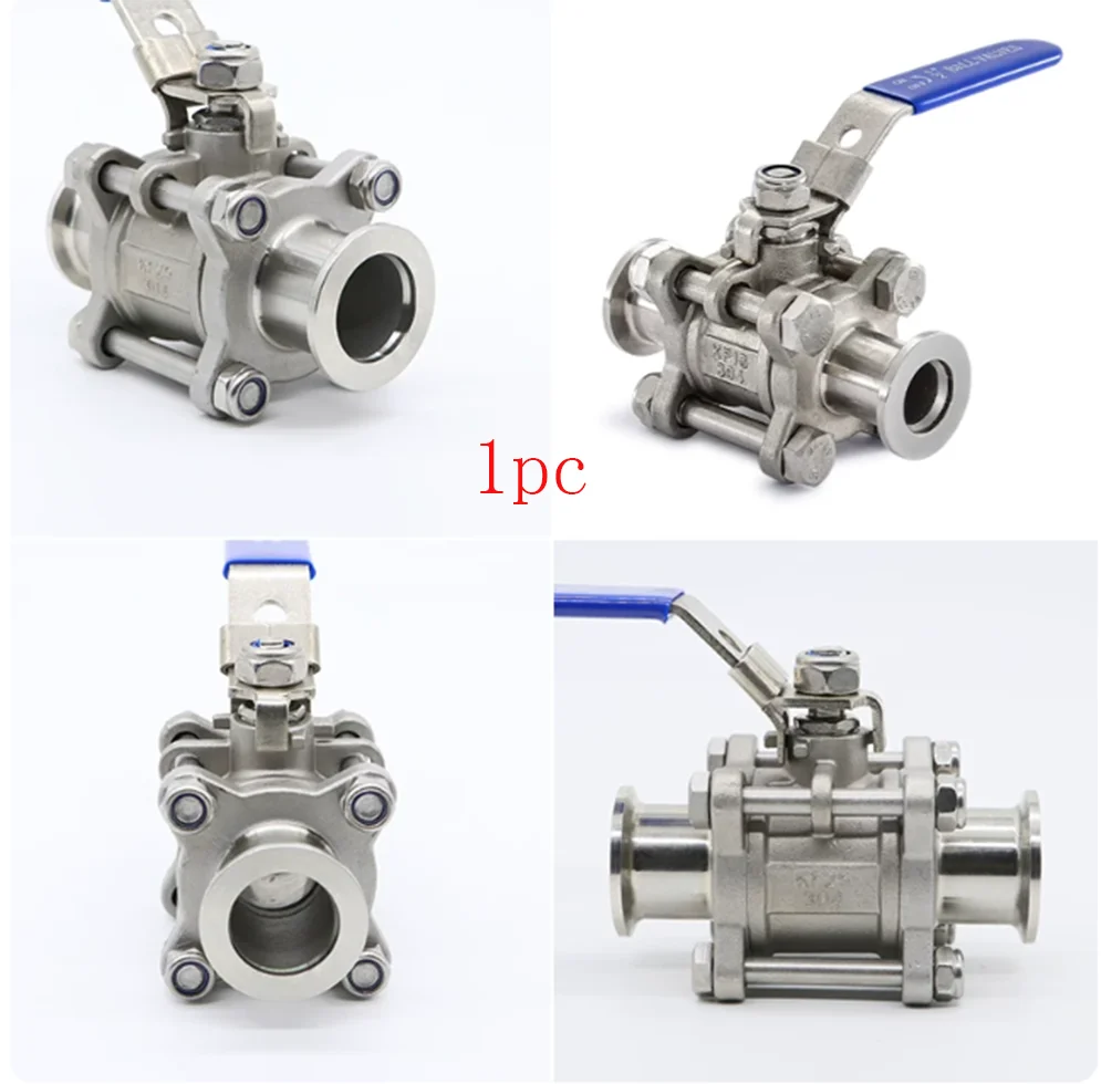 1PC 304 Stainless Steel Manual Ball Valves KF 16 25 40 50 High Vacuum Ball Valve