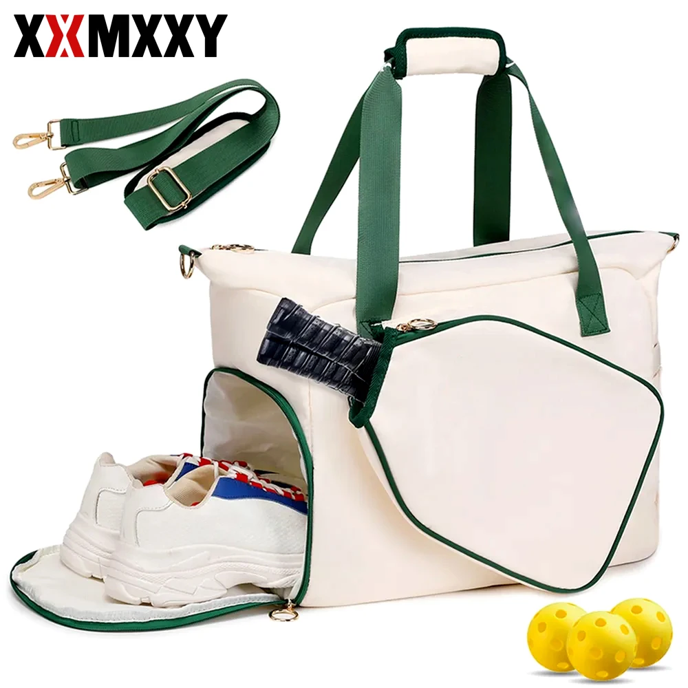 

1PCS Pickleball Bag, Pickleball Shoulder Bag for Women & Men, Pickleball Tote Bag with Shoes Compartment